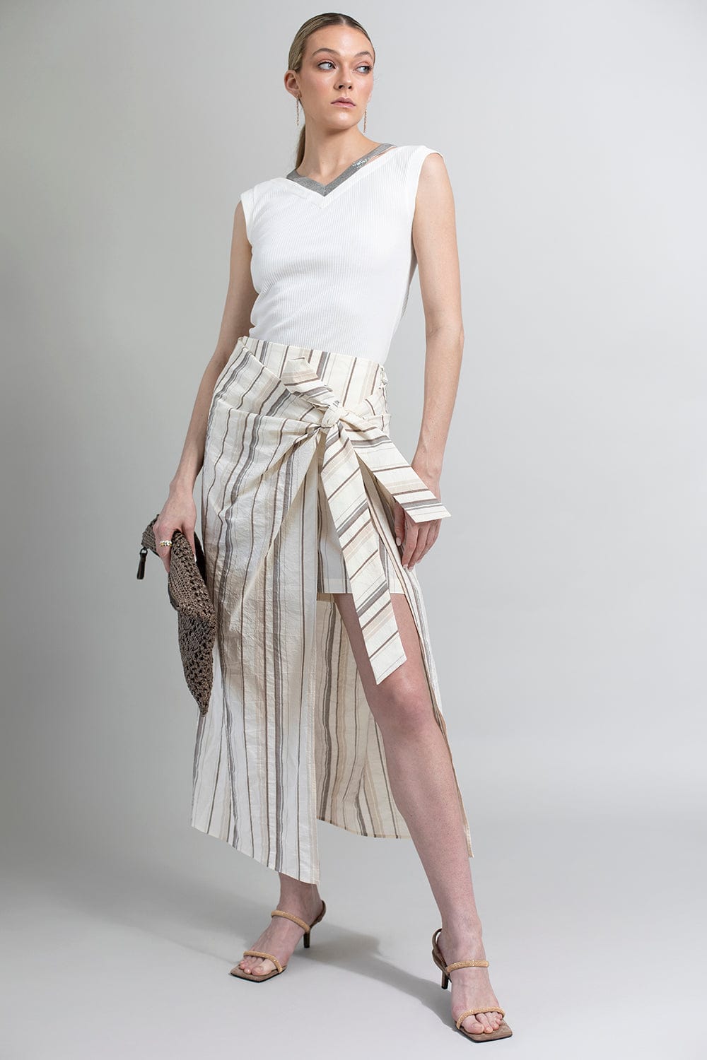 BRUNELLO CUCINELLI-V Neck Tank Top-