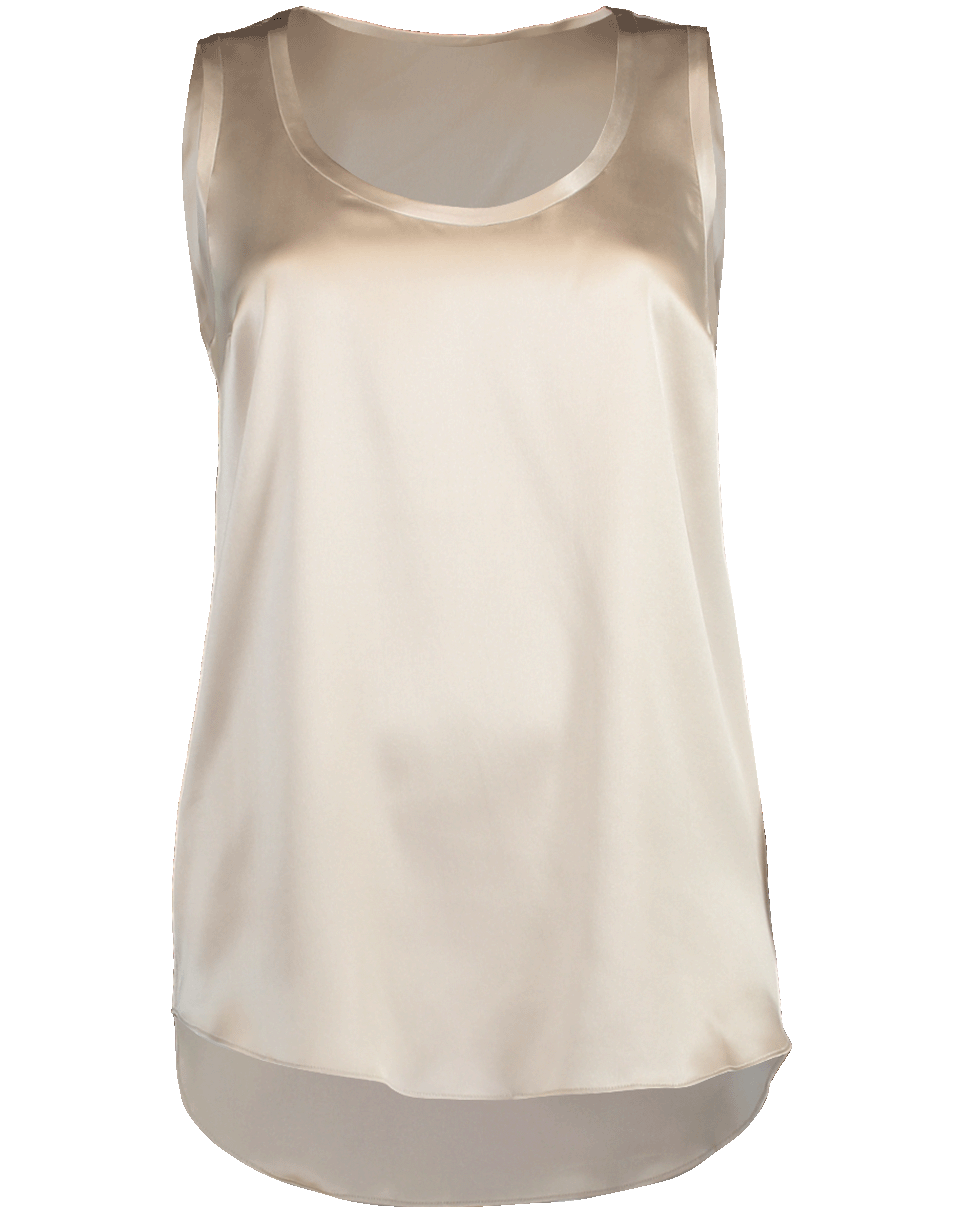 BRUNELLO CUCINELLI-Silk Reversible Scoop Neck Tank-