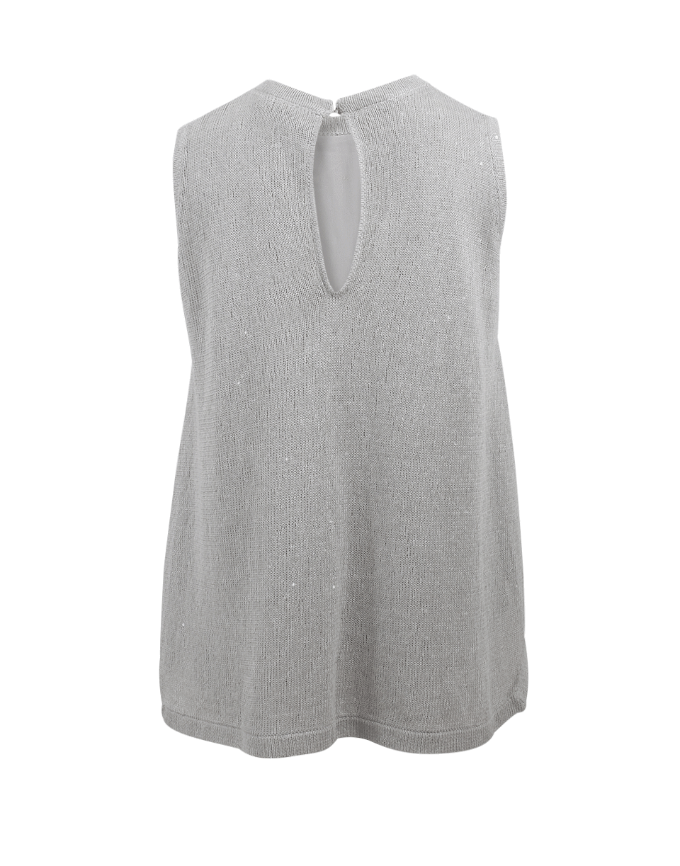 BRUNELLO CUCINELLI-Triangle Hem Pailette Tank-