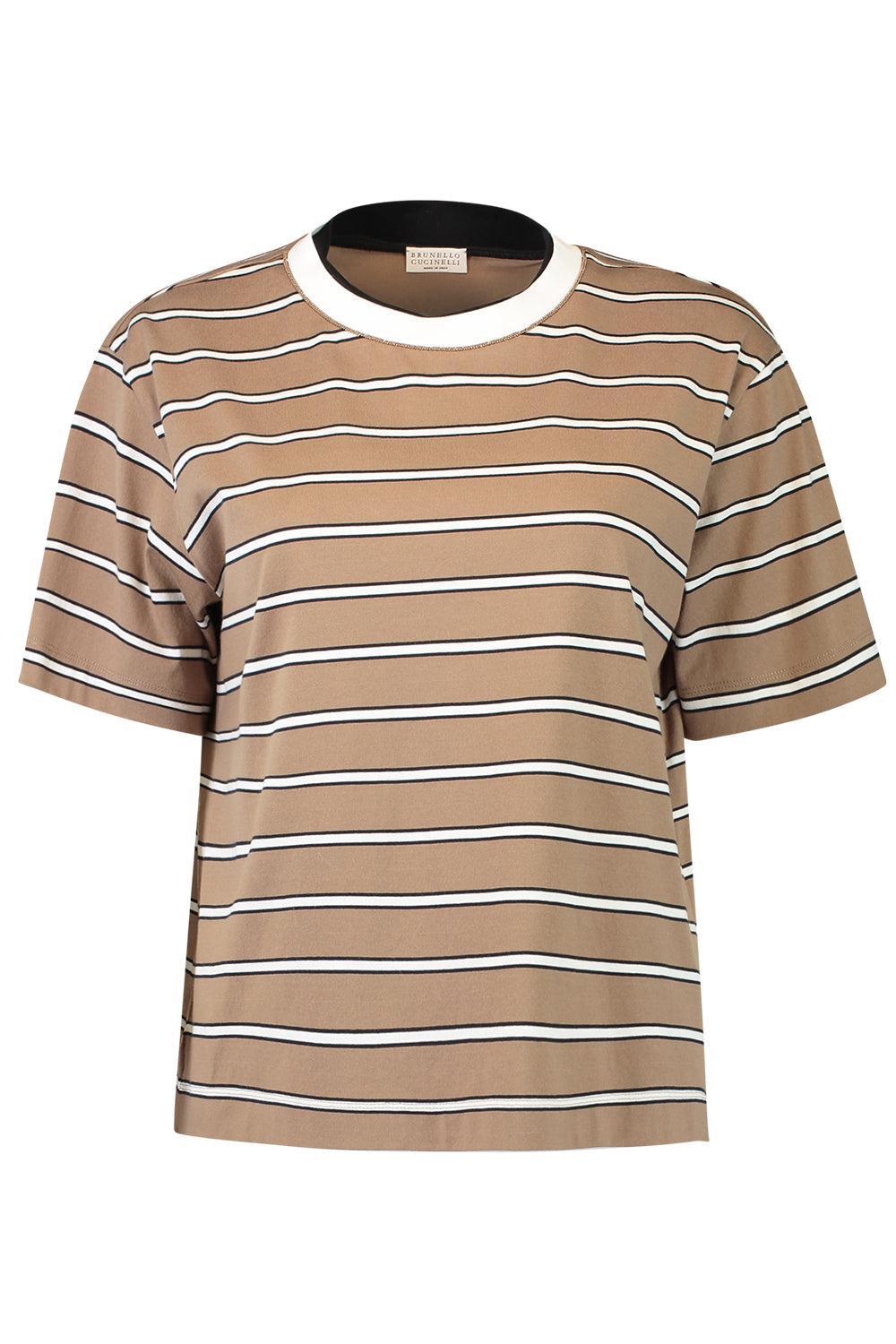 Wide Stripe Collar Shirt-STRIPE-XS-CLOTHINGTOPTANK-BRUNELLO CUCINELLI