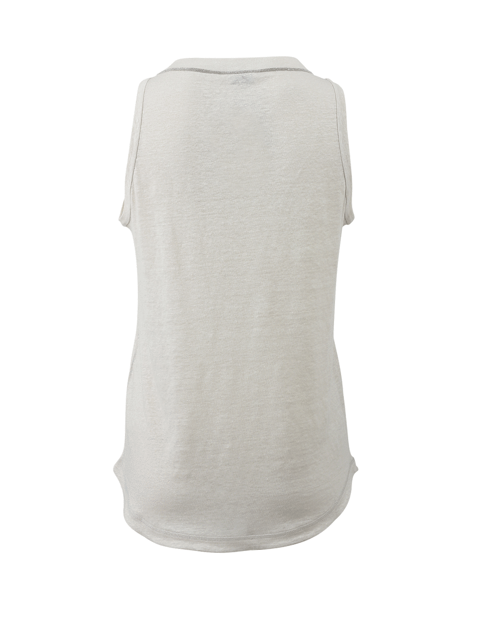 BRUNELLO CUCINELLI-Linen Tank Top-