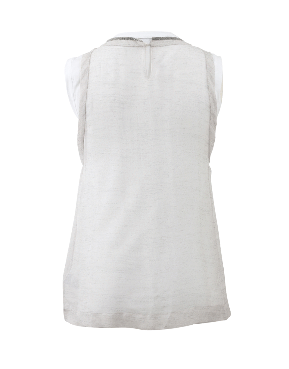 BRUNELLO CUCINELLI-Textured Overlay With Tank-