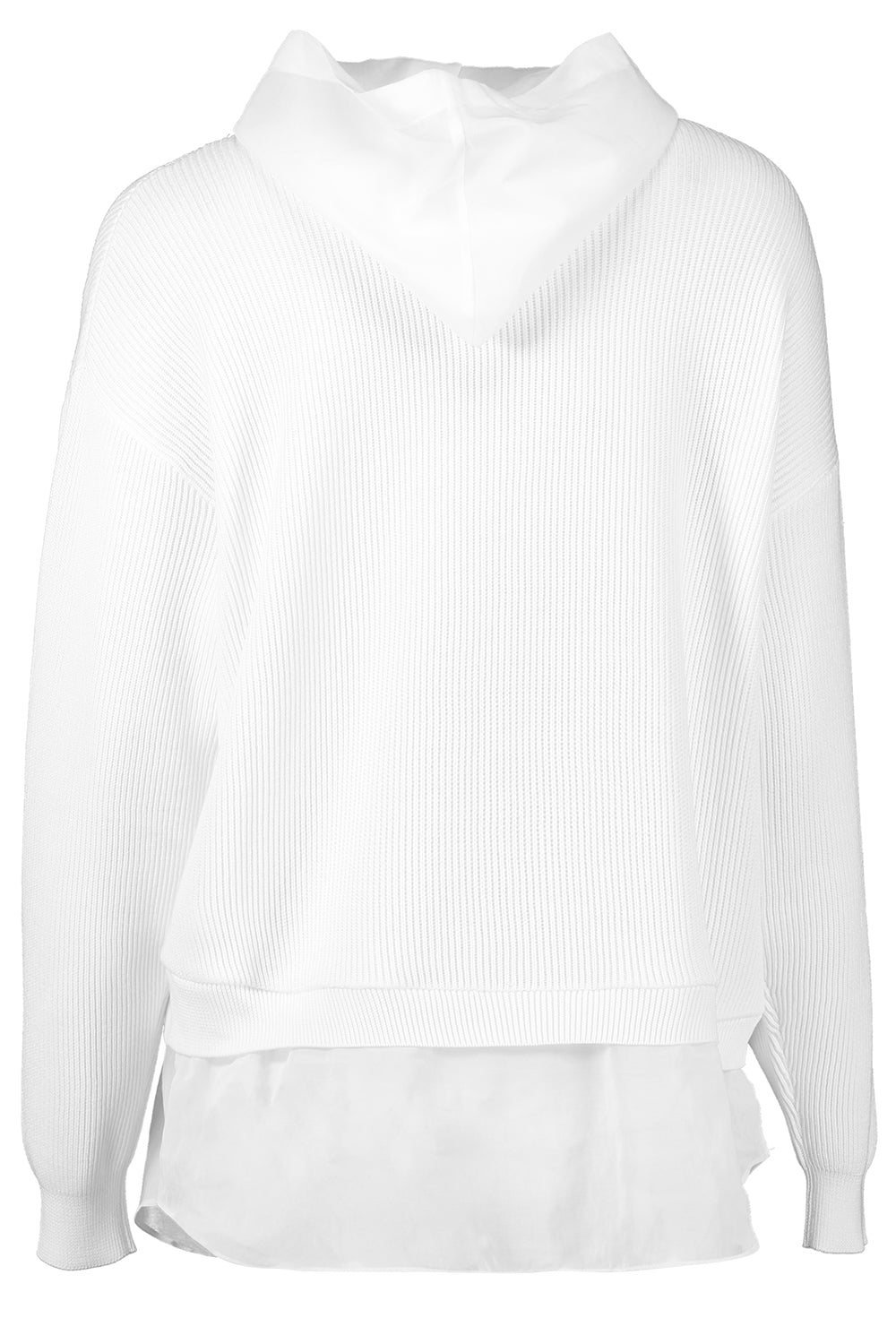 Rib Knit Sweatshirt-WHITE-XS-CLOTHINGTOPTANK-BRUNELLO CUCINELLI