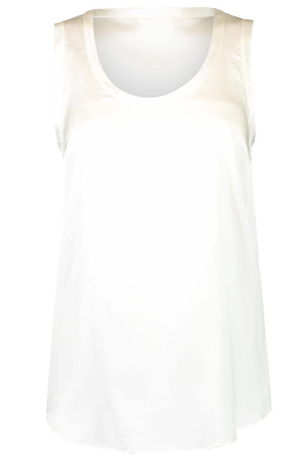 Scoopneck Tank - Natural-WHITE-XS-CLOTHINGTOPTANK-BRUNELLO CUCINELLI
