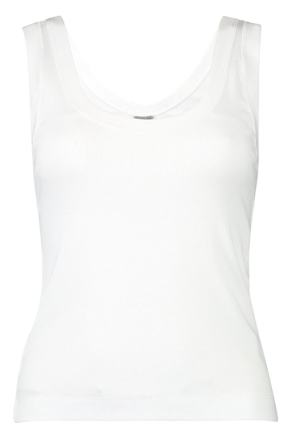 BRUNELLO CUCINELLI-Sleeveless Scoopneck Tank-