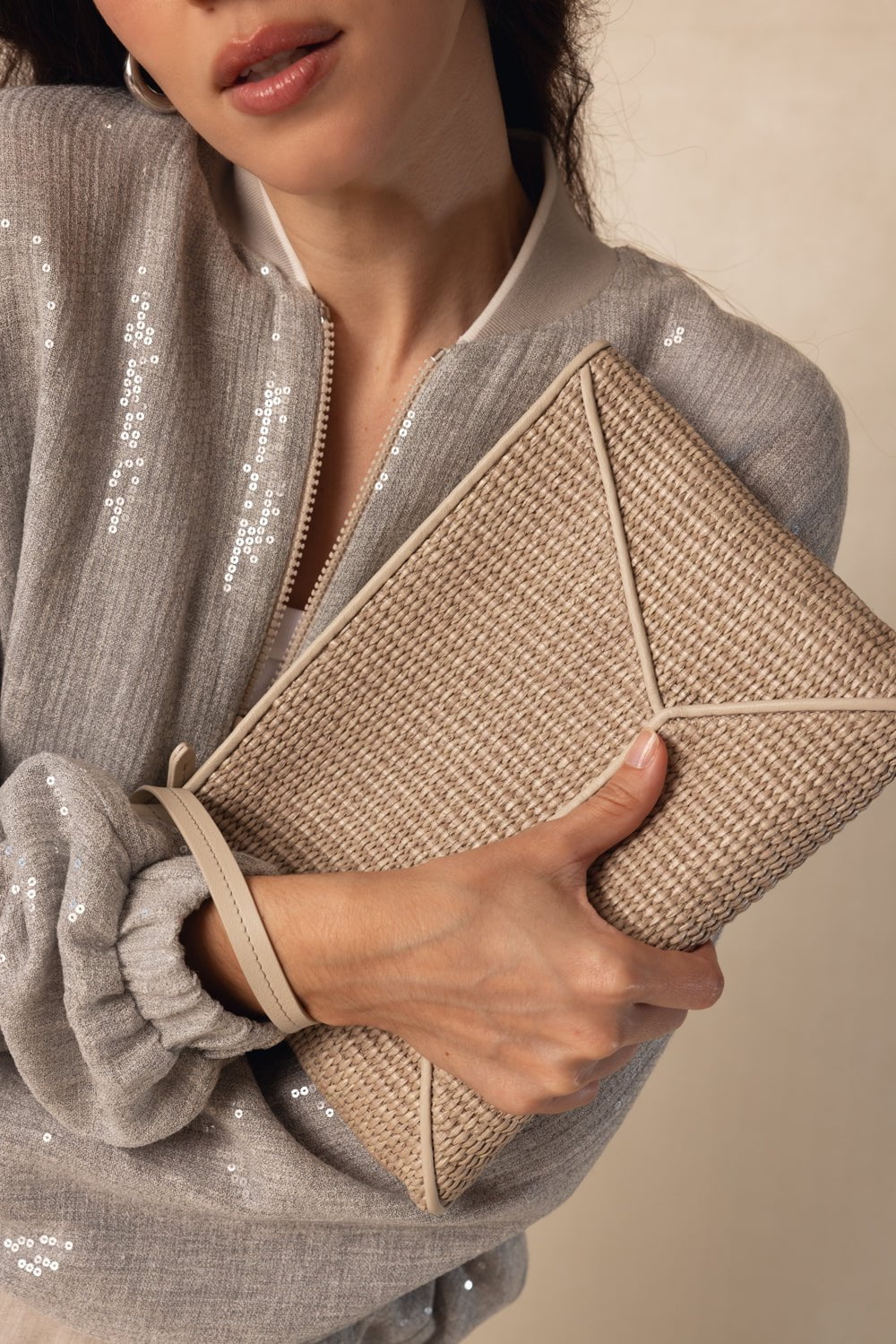 BRUNELLO CUCINELLI-Raffia Clutch-BGECHIAR