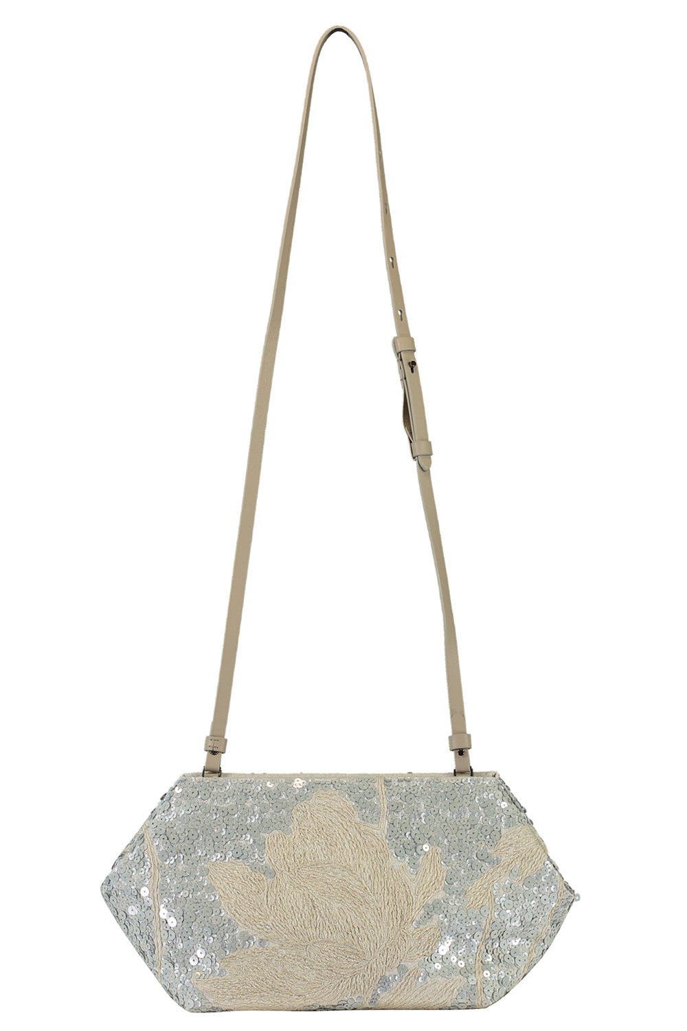 BRUNELLO CUCINELLI-Magnolia Embroidery Bag-BGESILVR