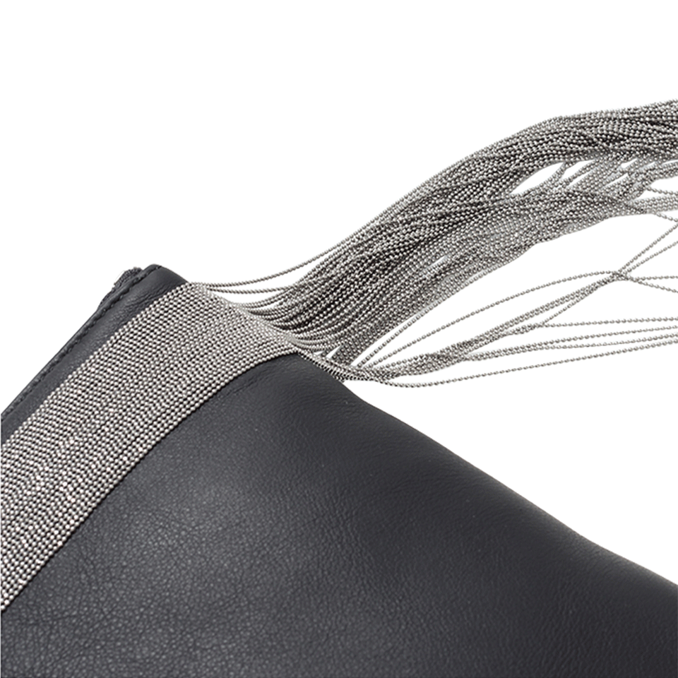 BRUNELLO CUCINELLI-Monili Fringe Clutch-BLACK