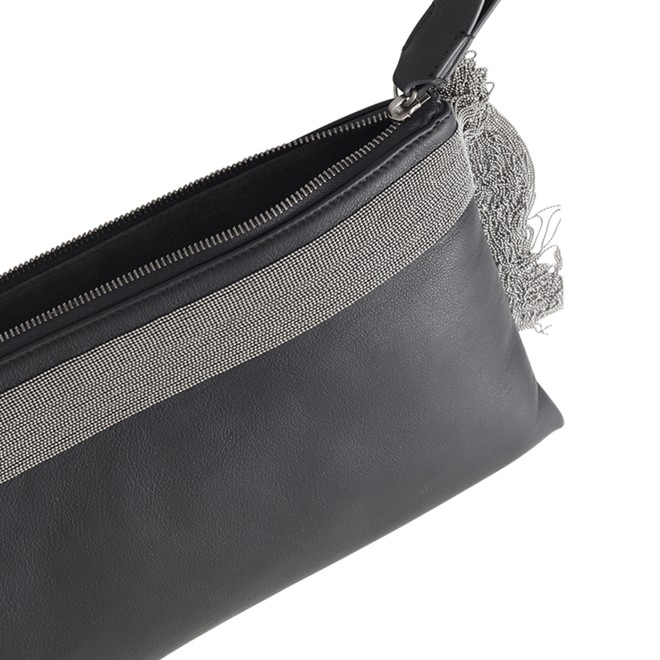 BRUNELLO CUCINELLI-Monili Fringe Clutch-BLACK