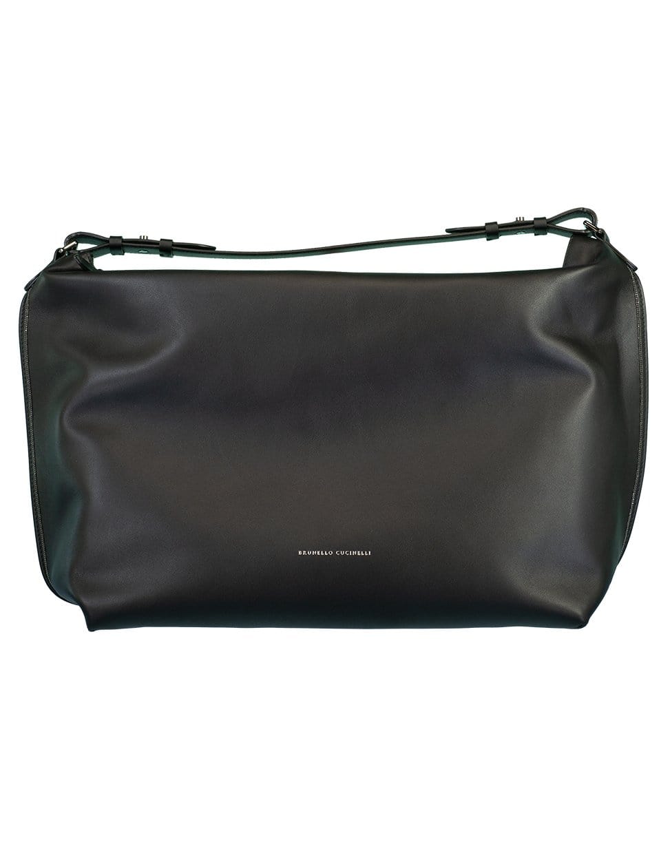 BRUNELLO CUCINELLI-Soft Matte Nappa Leather Hobo Bag-BLACK