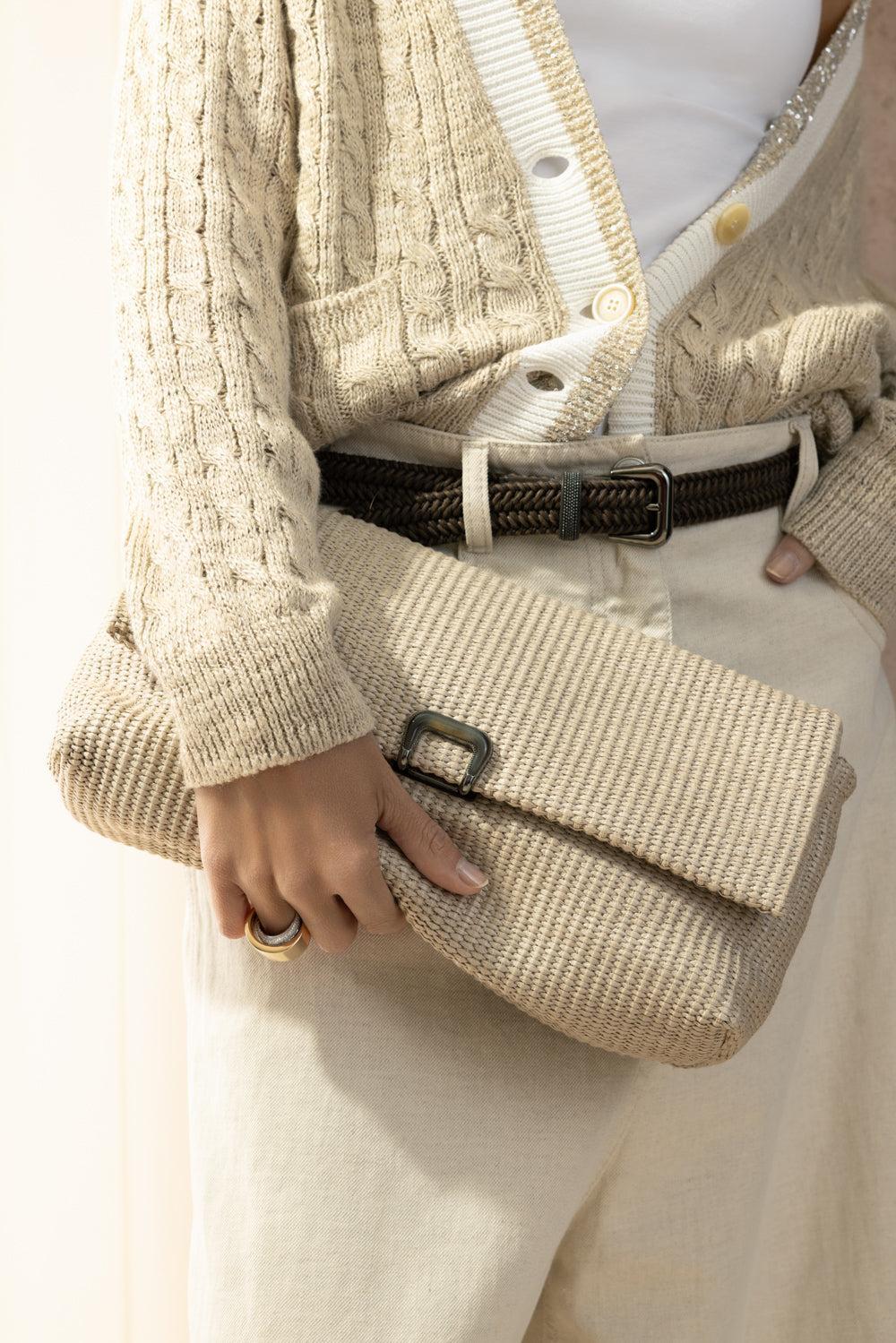 Sartorial Clutch Bag-BROWN-HANDBAGCLUTCHES-BRUNELLO CUCINELLI