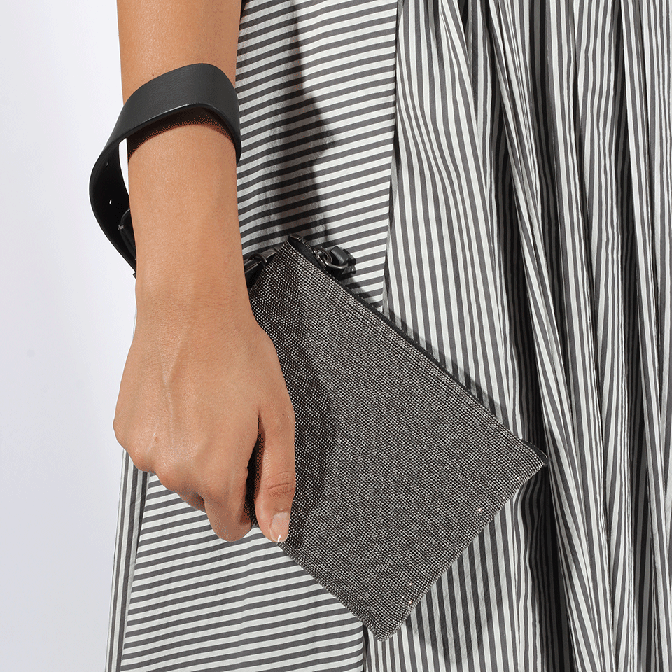 BRUNELLO CUCINELLI-Canvas Clutch With Monili Pouch-CANVAS