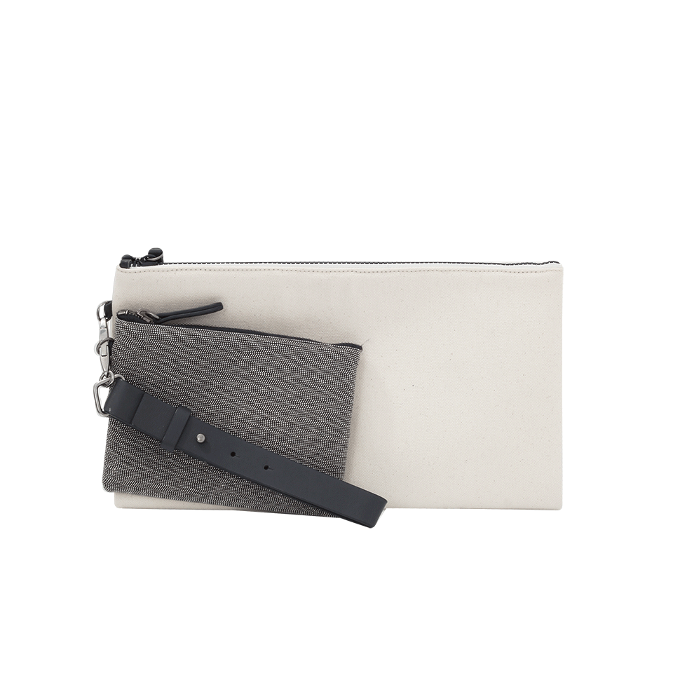 BRUNELLO CUCINELLI-Metallic Wristlet With Monili Clutch-GOLD