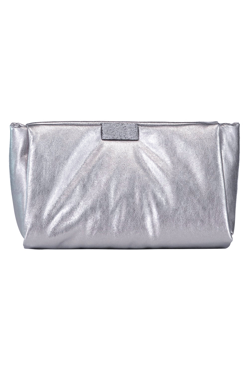  Shimmering Detail Clutch Bag-STEELSLV-O/S-HANDBAGCLUTCHES-BRUNELLO CUCINELLI 