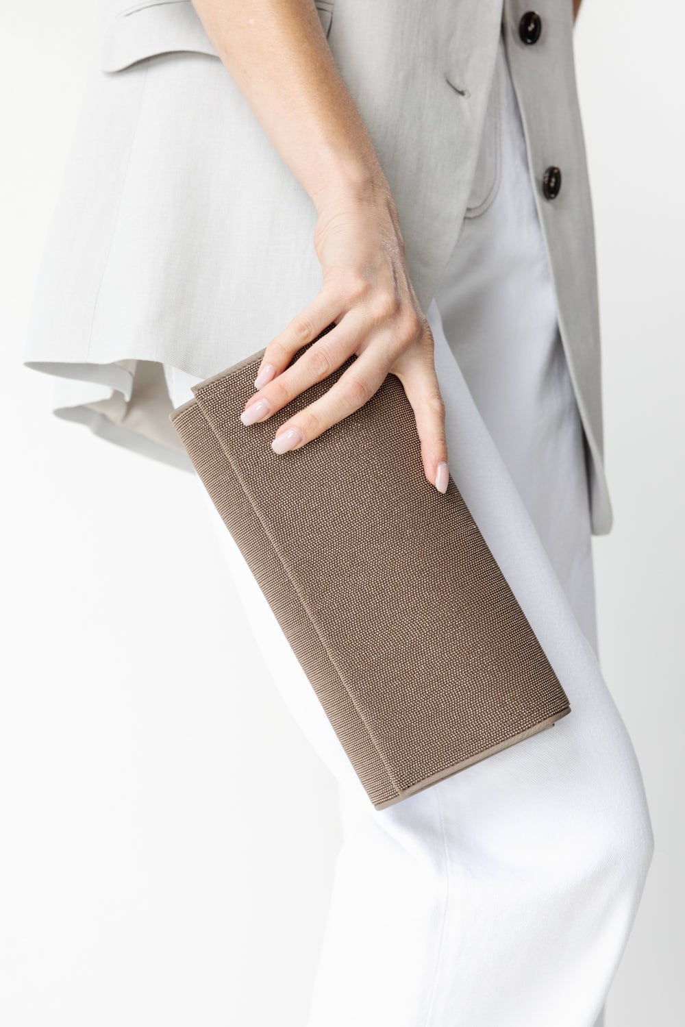 BRUNELLO CUCINELLI-Precious Clutch - Rose Gold-TSTDMORO