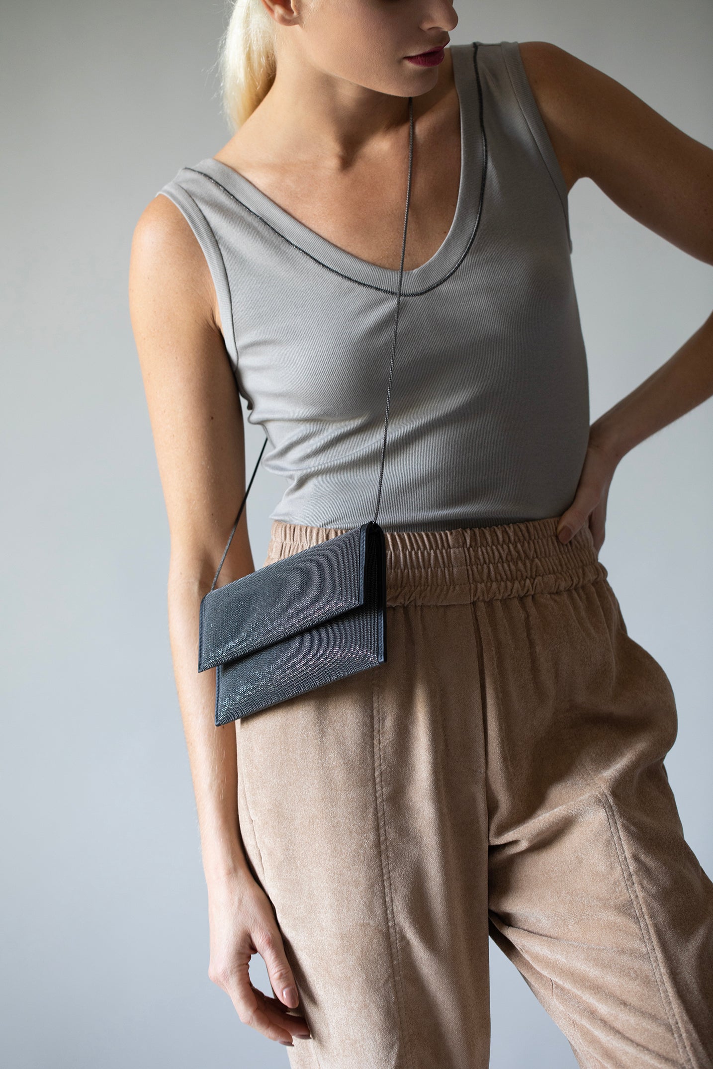 BRUNELLO CUCINELLI-All Over Monili Evening Bag-ULTRABLK