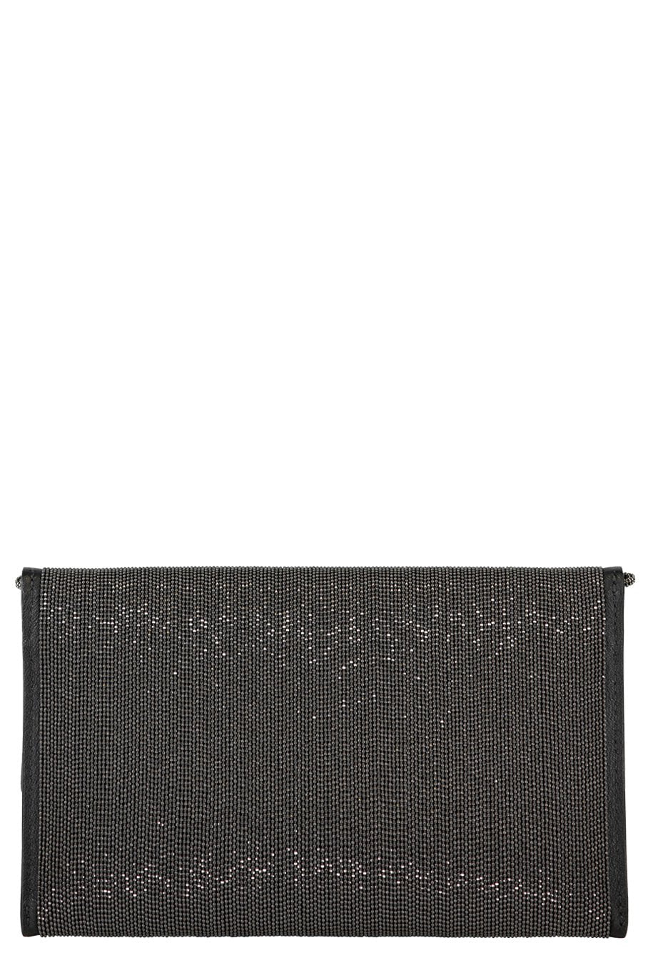 BRUNELLO CUCINELLI-All Over Monili Evening Bag-ULTRABLK