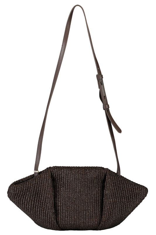 Raffia Clutch-BROWN-O/S-HANDBAGSHOULDER-BRUNELLO CUCINELLI