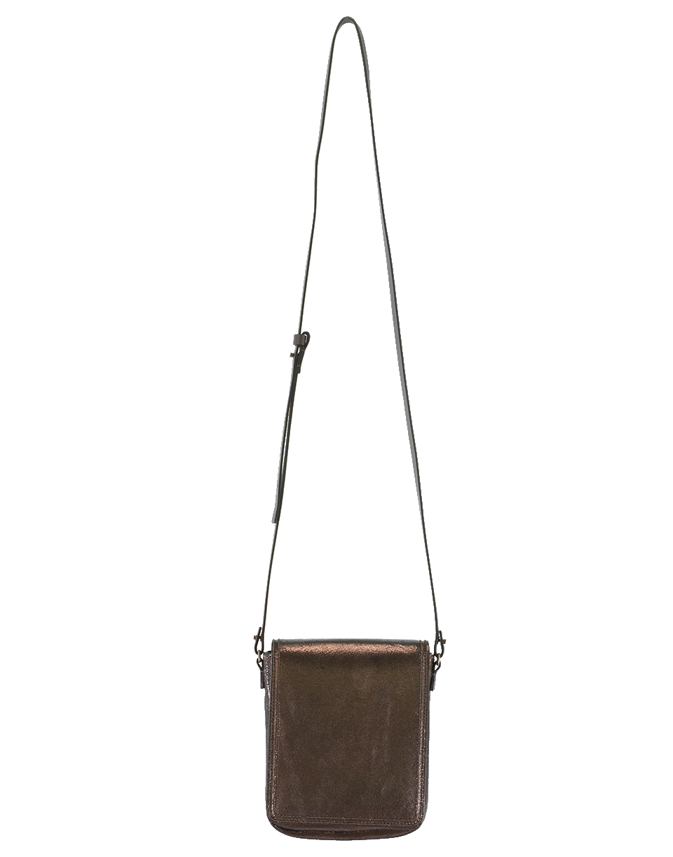 BRUNELLO CUCINELLI-Metallic Cross Body Bag-CHARCOAL