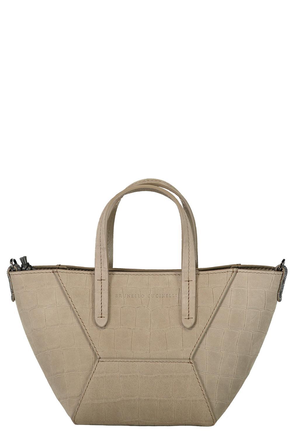 Mini BC Duo Bag - Chocolate Chip-CHOCOCHP-O/S-HANDBAGSHOULDER-BRUNELLO CUCINELLI