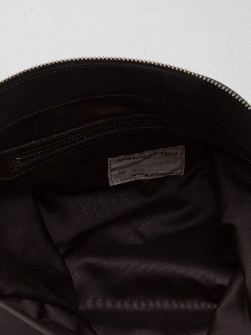 BRUNELLO CUCINELLI-Foldover Messenger Bag-ESPRESSO