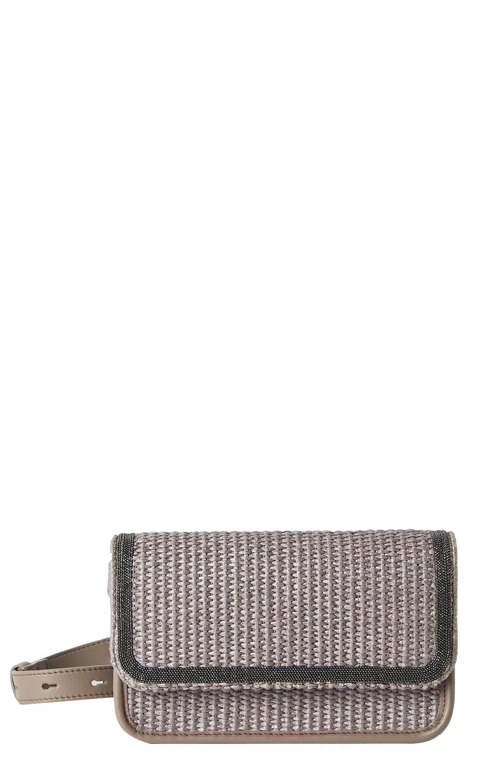 Monili-Detail Woven Bag HANDBAGSHOULDER BRUNELLO CUCINELLI   