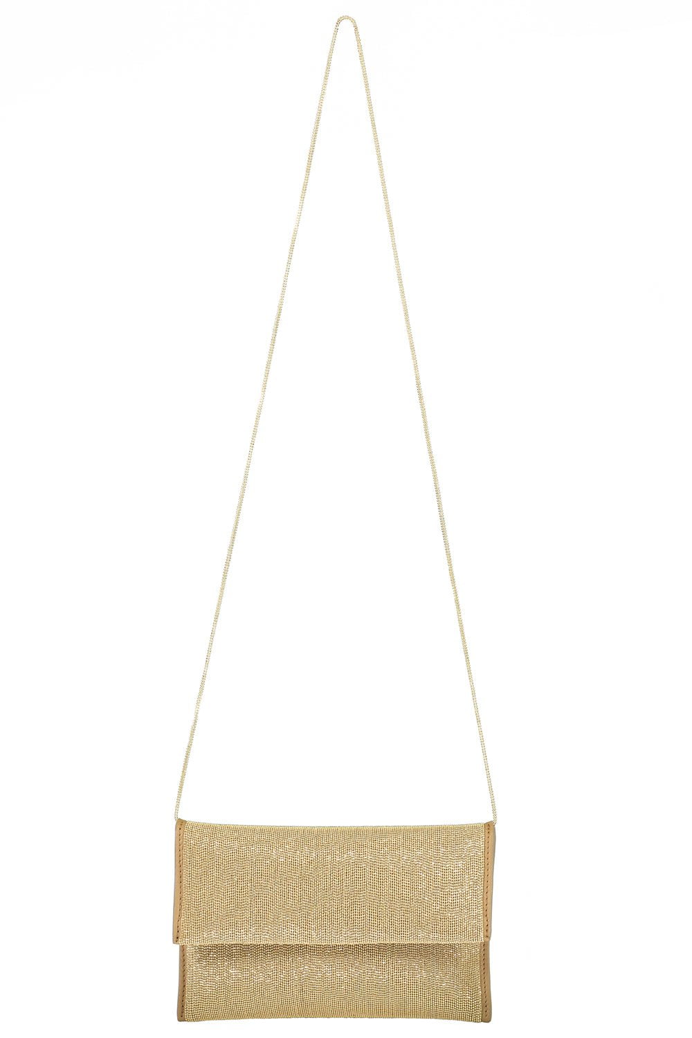 BRUNELLO CUCINELLI-Allover Monili Strap Wallet - Oro Chiaro-OROCHIAR