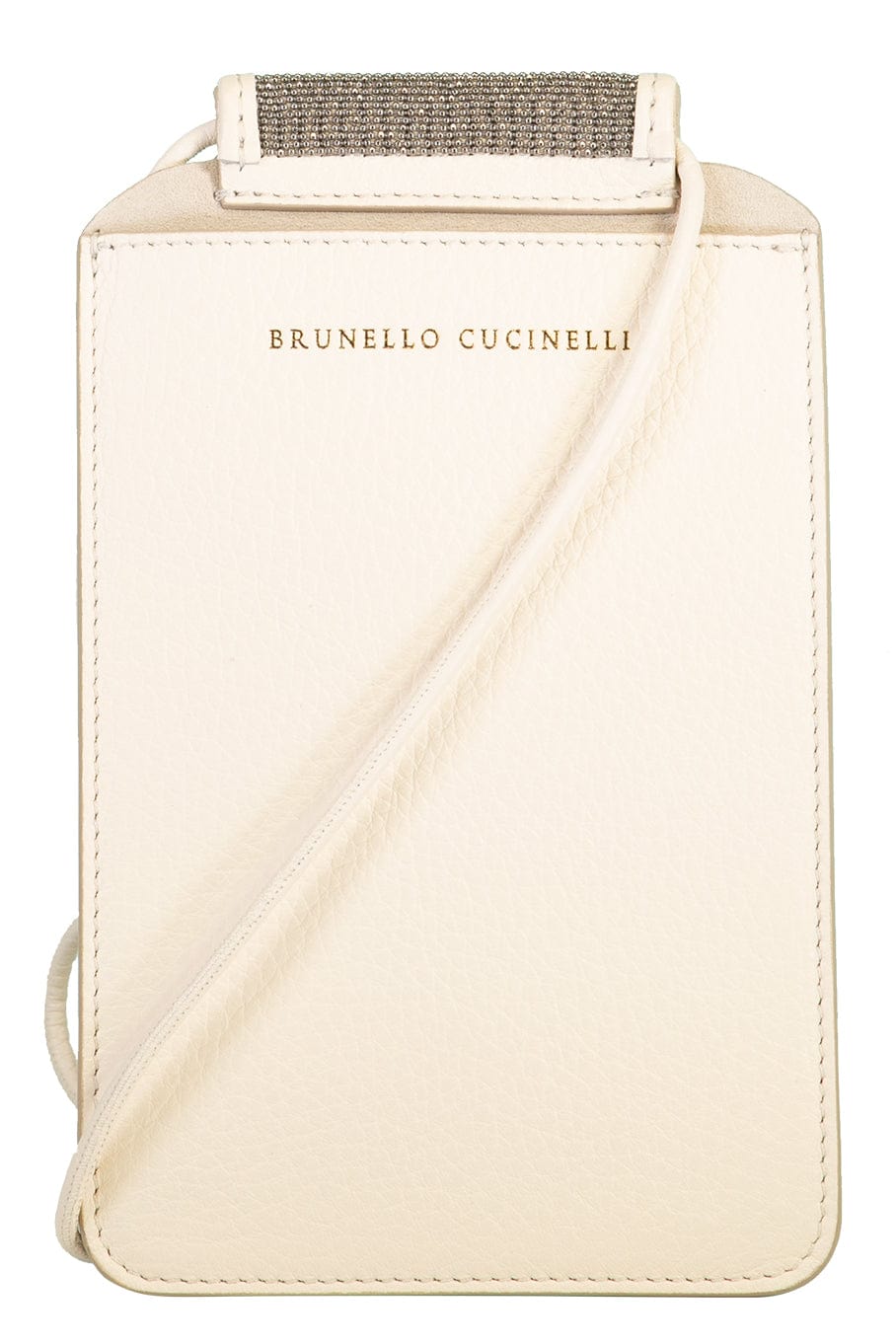 BRUNELLO CUCINELLI-Leather Phone Case-LATTE