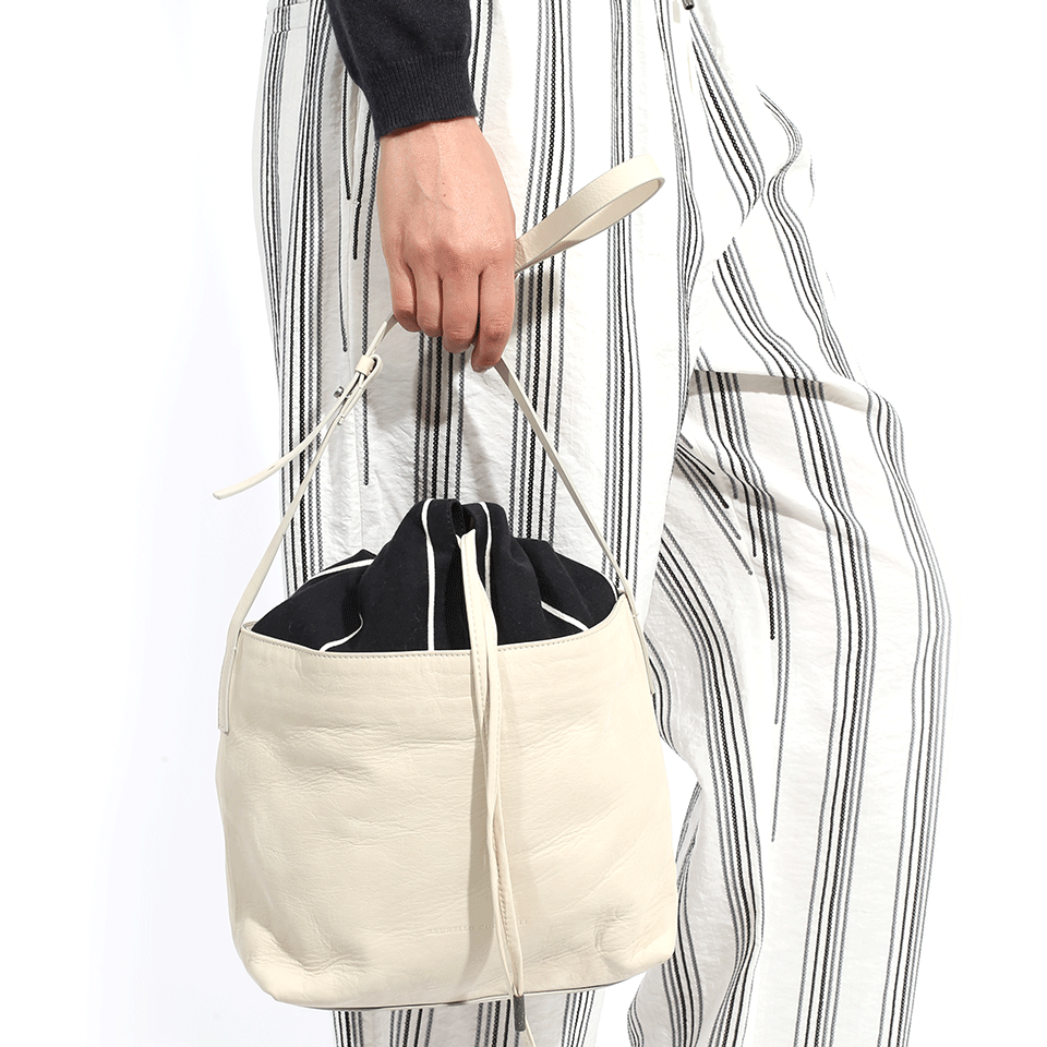 BRUNELLO CUCINELLI-Mini Leather Bucket-SHELL