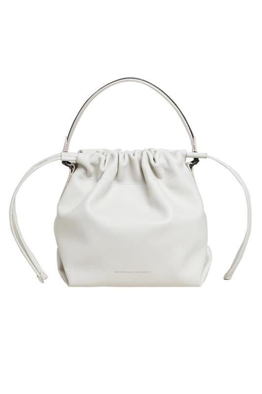 BRUNELLO CUCINELLI-Monili Trim Bucket Bag-WHITE