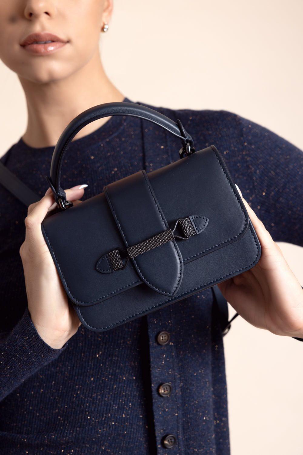 BRUNELLO CUCINELLI-Mini Monili Trim Handbag-OCEANO