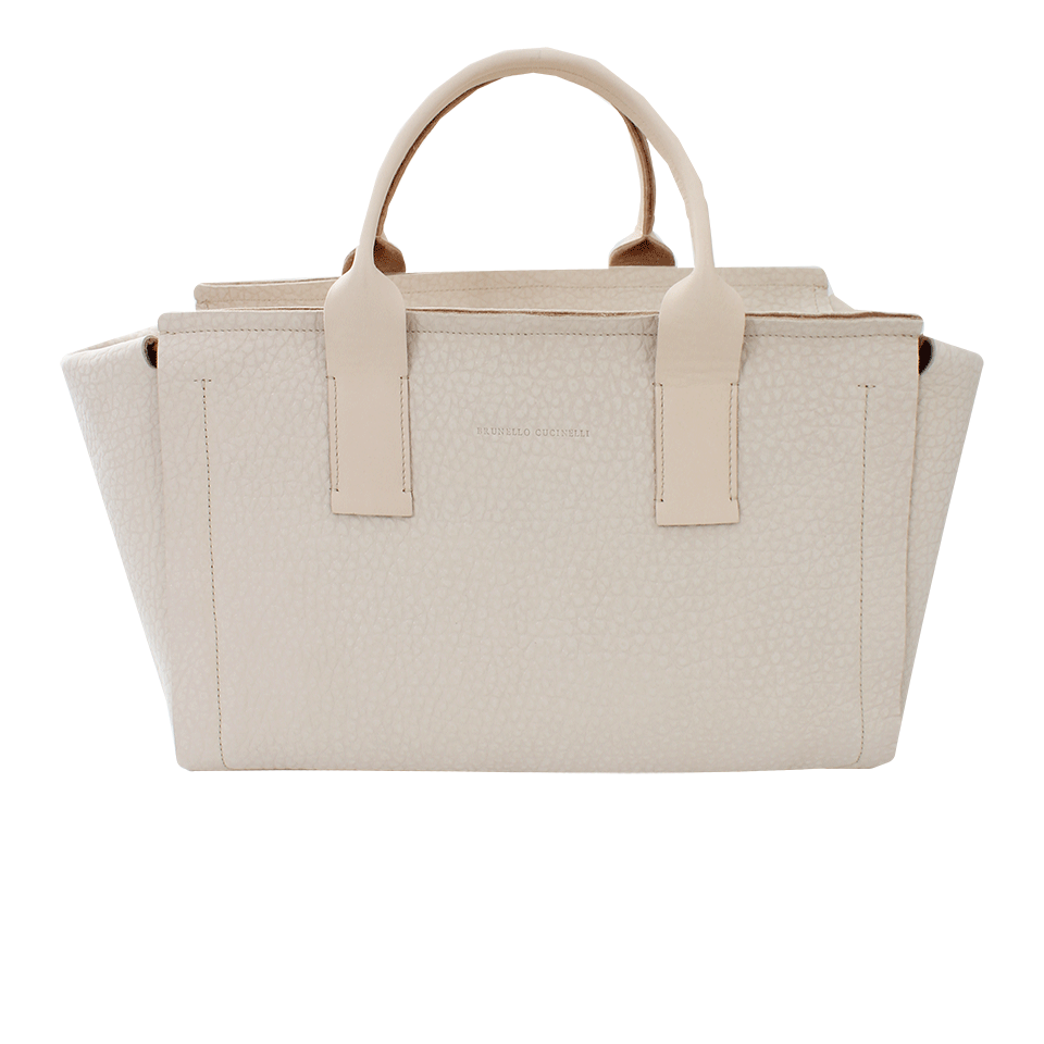 BRUNELLO CUCINELLI-Top Zip East West Bag-VANILLA