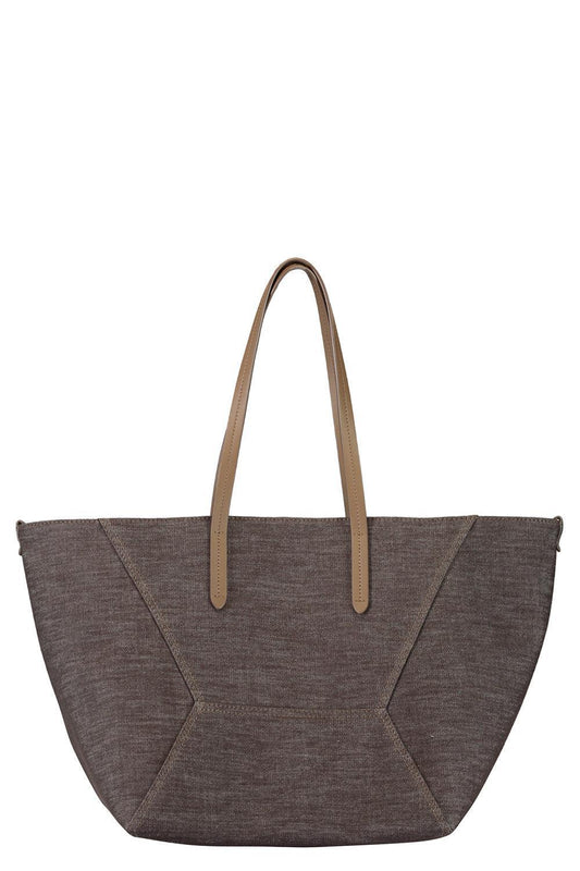 BC Duo Bag - Chocolate-CHOCOLAT-O/S-HANDBAGTOTES-BRUNELLO CUCINELLI