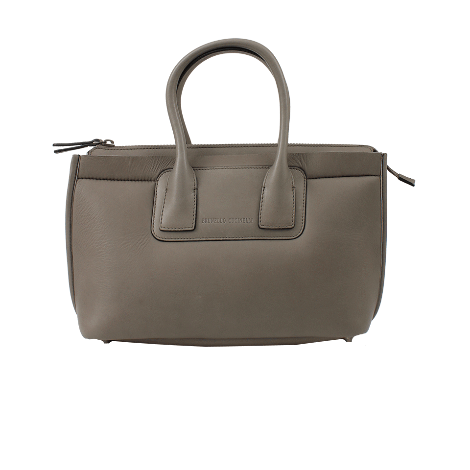 BRUNELLO CUCINELLI-Small Tote With Crossbody Strap-MILCS572