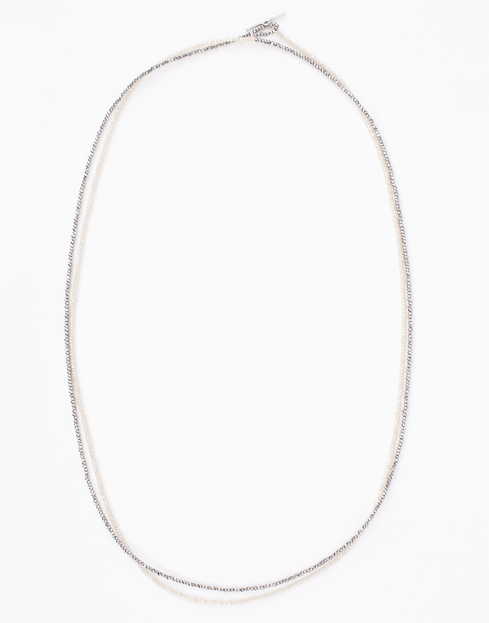 BRUNELLO CUCINELLI-Monili Wrap Bracelet/Necklace-WHT/SLVR