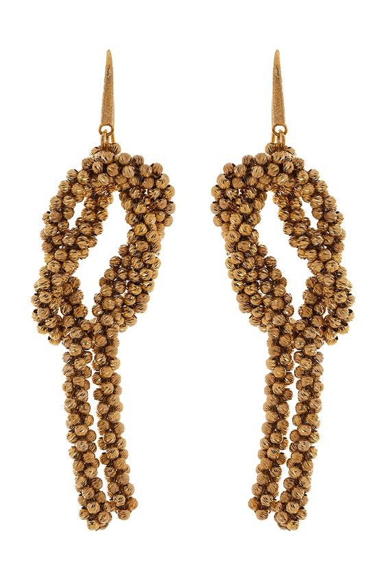 BRUNELLO CUCINELLI-Knot Pyrite Earrings-GLD/PNK