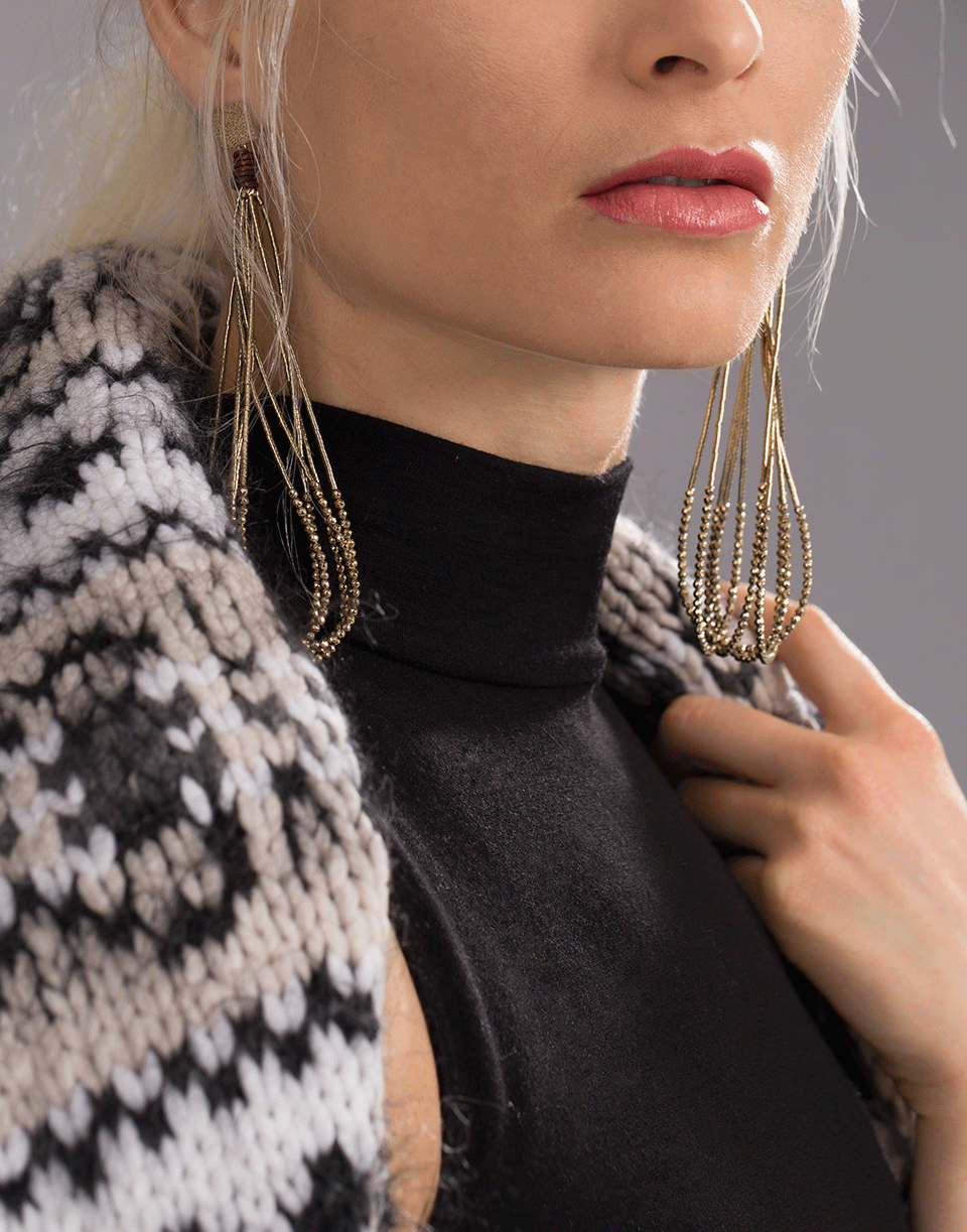 BRUNELLO CUCINELLI-Beaded Loop Earring-GOLD