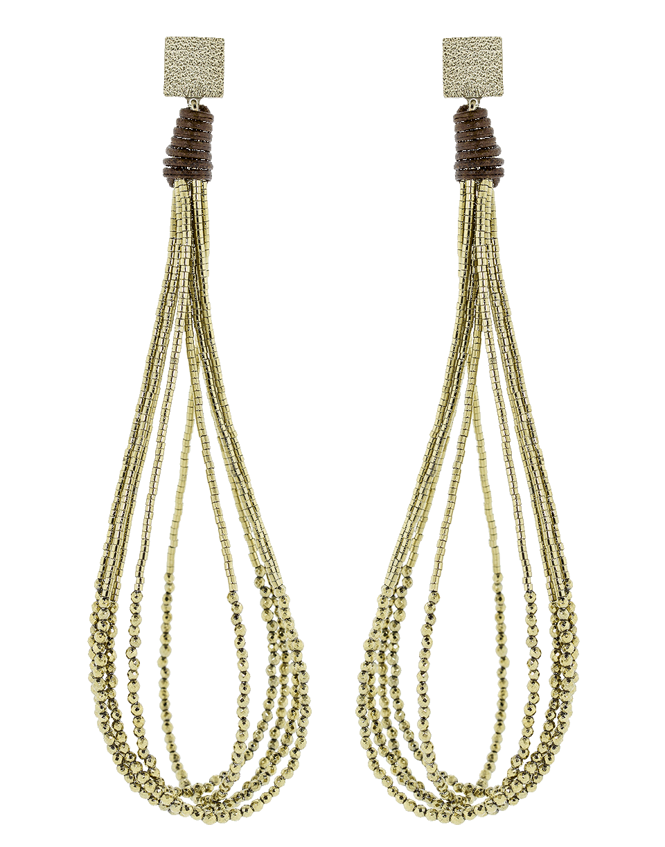 BRUNELLO CUCINELLI-Beaded Loop Earring-GOLD