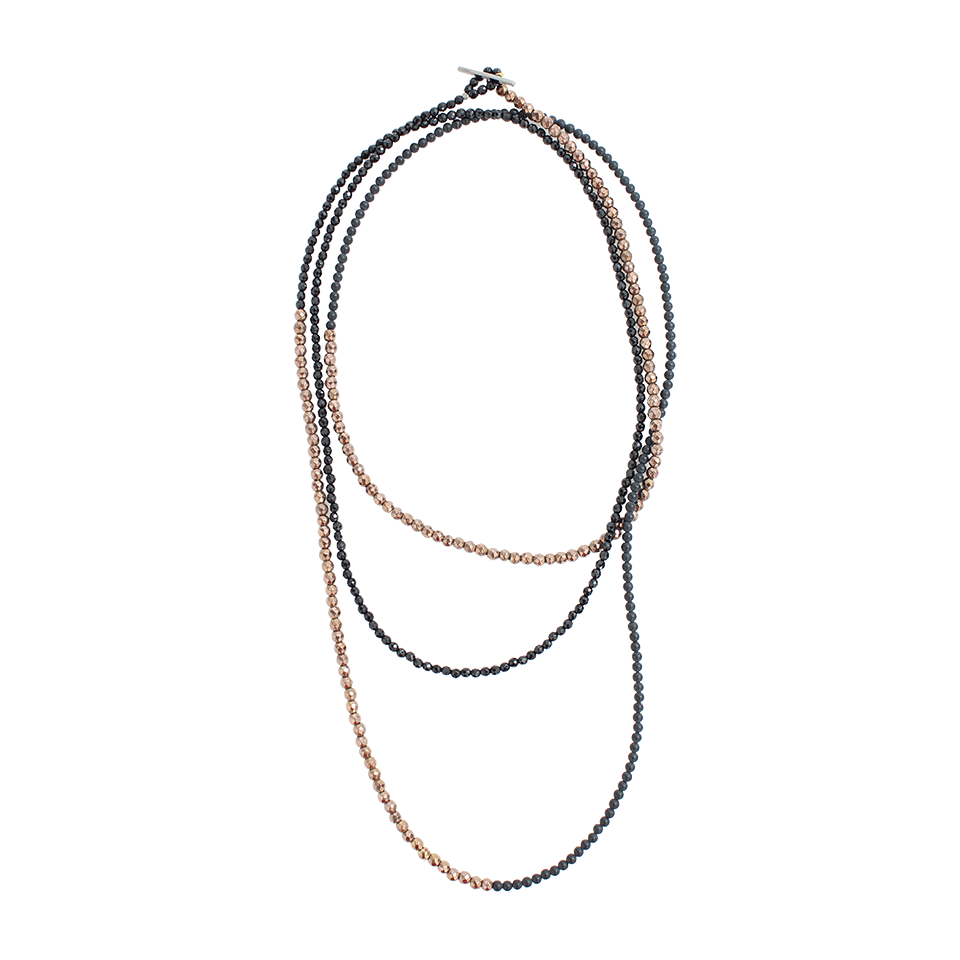 BRUNELLO CUCINELLI-Black Agate And Hematite Bracelet/Necklace-BCCM667