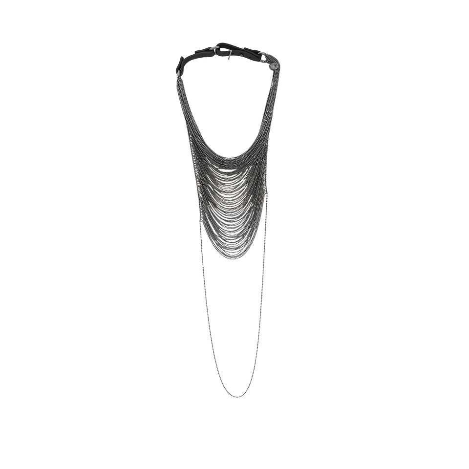 BRUNELLO CUCINELLI-Layered Monili Necklace-BLACK