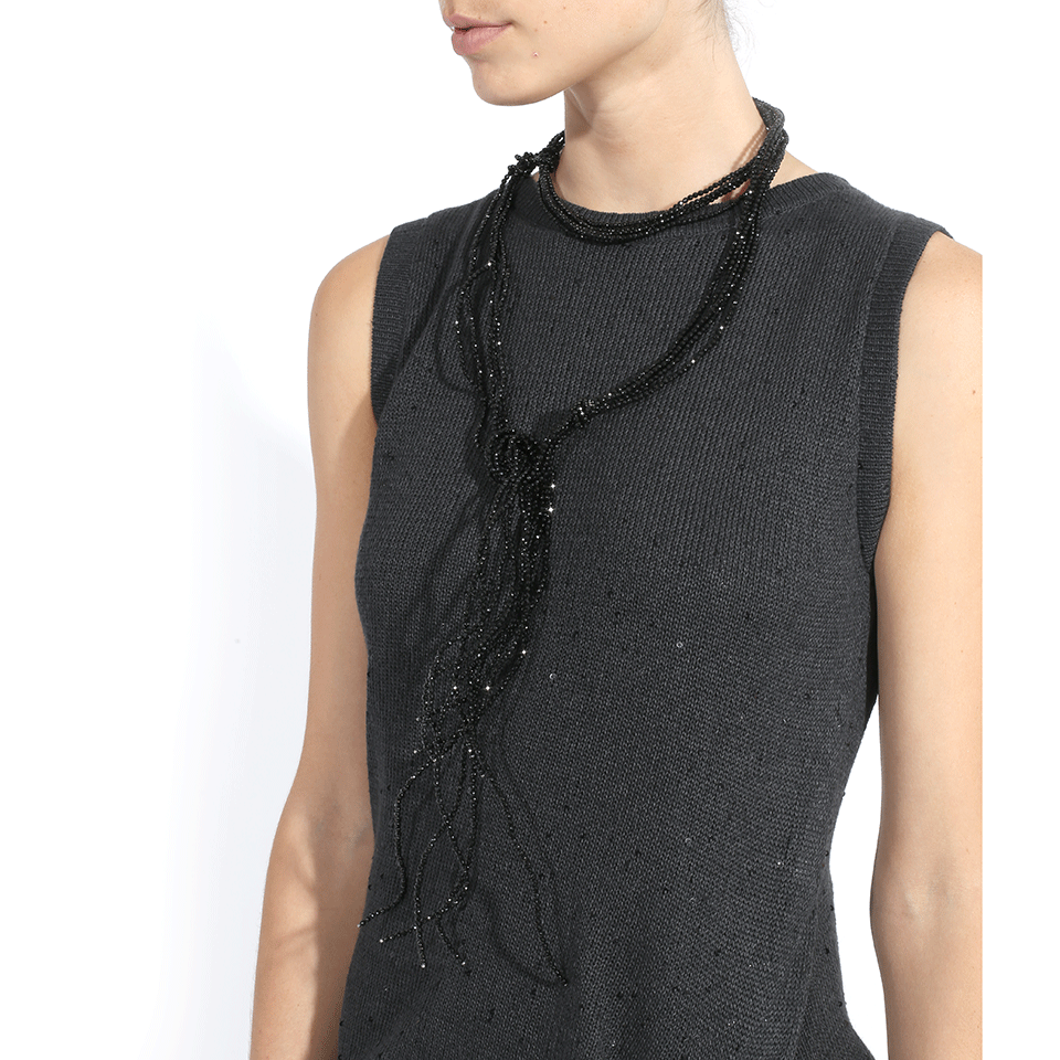 BRUNELLO CUCINELLI-Monili Long Multi Branch Necklace-BLACK