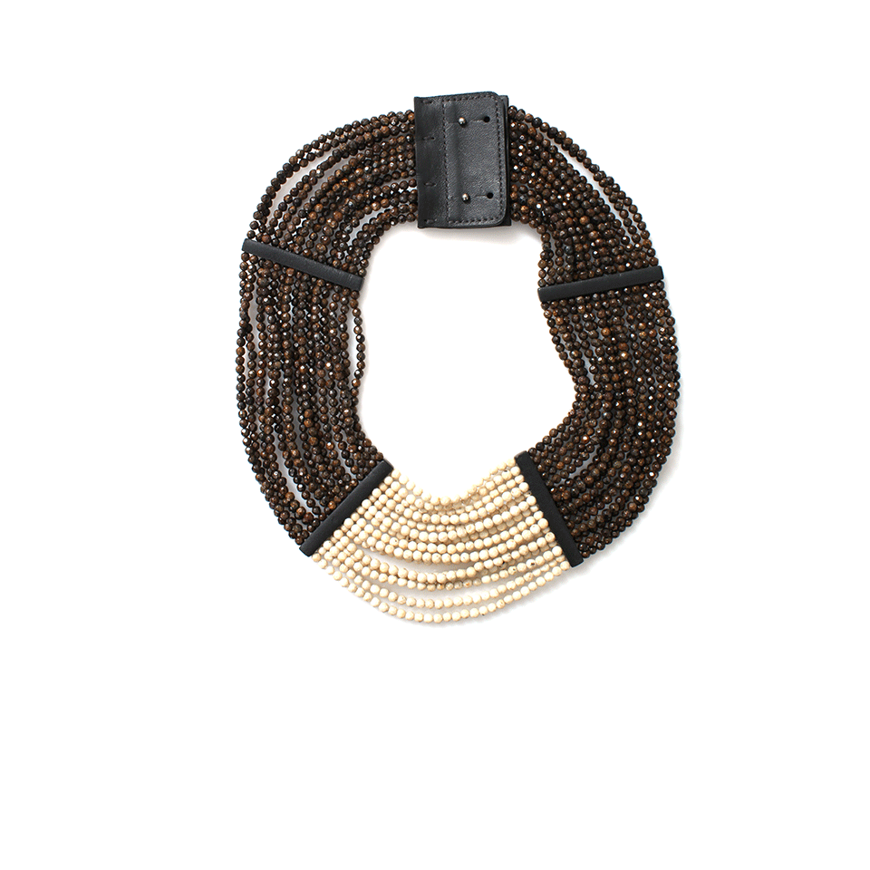 BRUNELLO CUCINELLI-Multi-Strand Riverstone Necklace-BRNZ/VAN