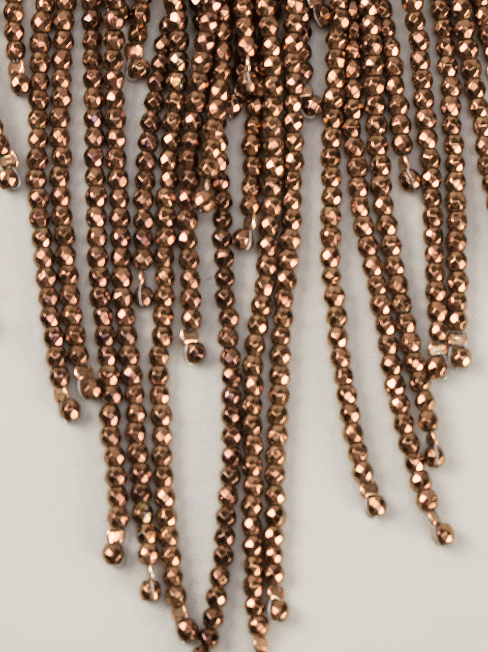 BRUNELLO CUCINELLI-Hematite Fringe Necklace-COPPER