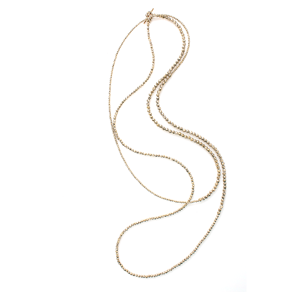 BRUNELLO CUCINELLI-Hematite Single Strand Necklace/Bracelet-GOLD