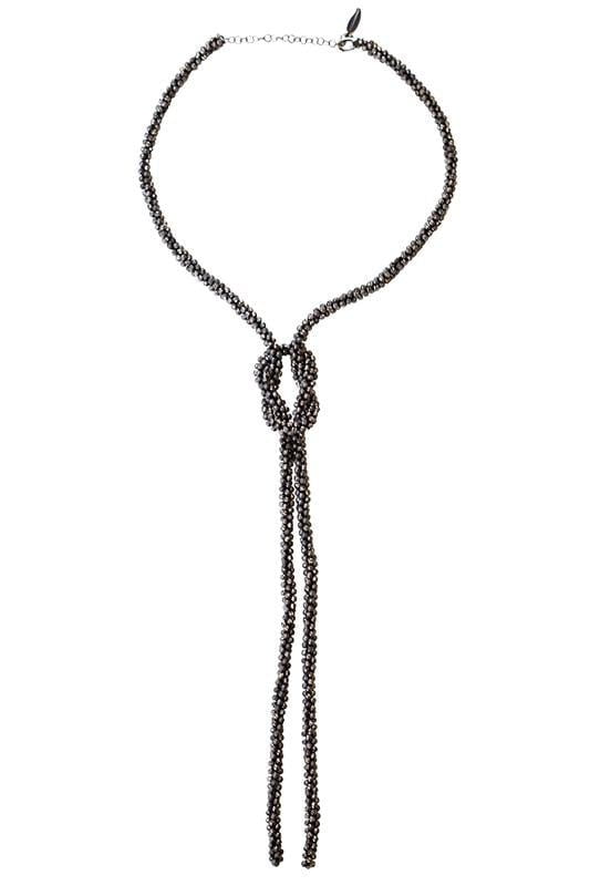 BRUNELLO CUCINELLI-Pyrite Lariat Necklace-ROD/NERO
