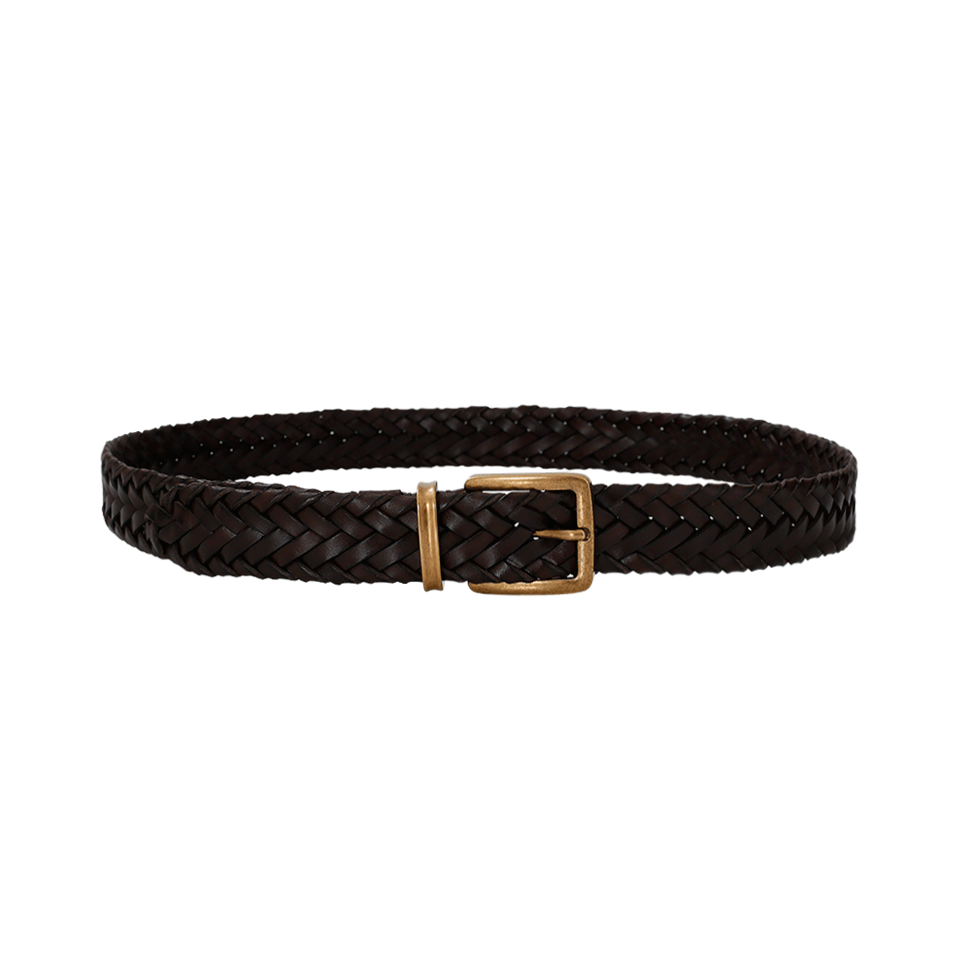 BRUNELLO CUCINELLI-Braided Leather Belt-