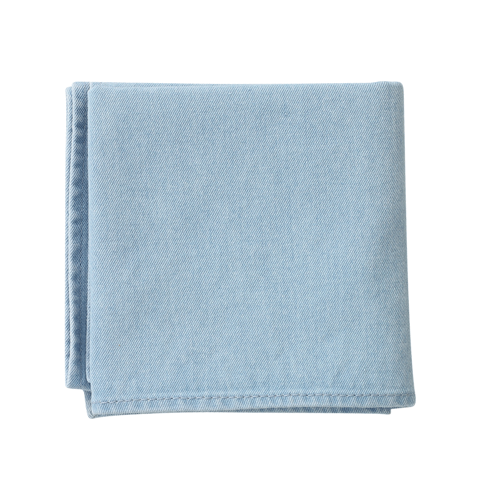 BRUNELLO CUCINELLI-Light Chambray Pocket Square-LTCHAMBR