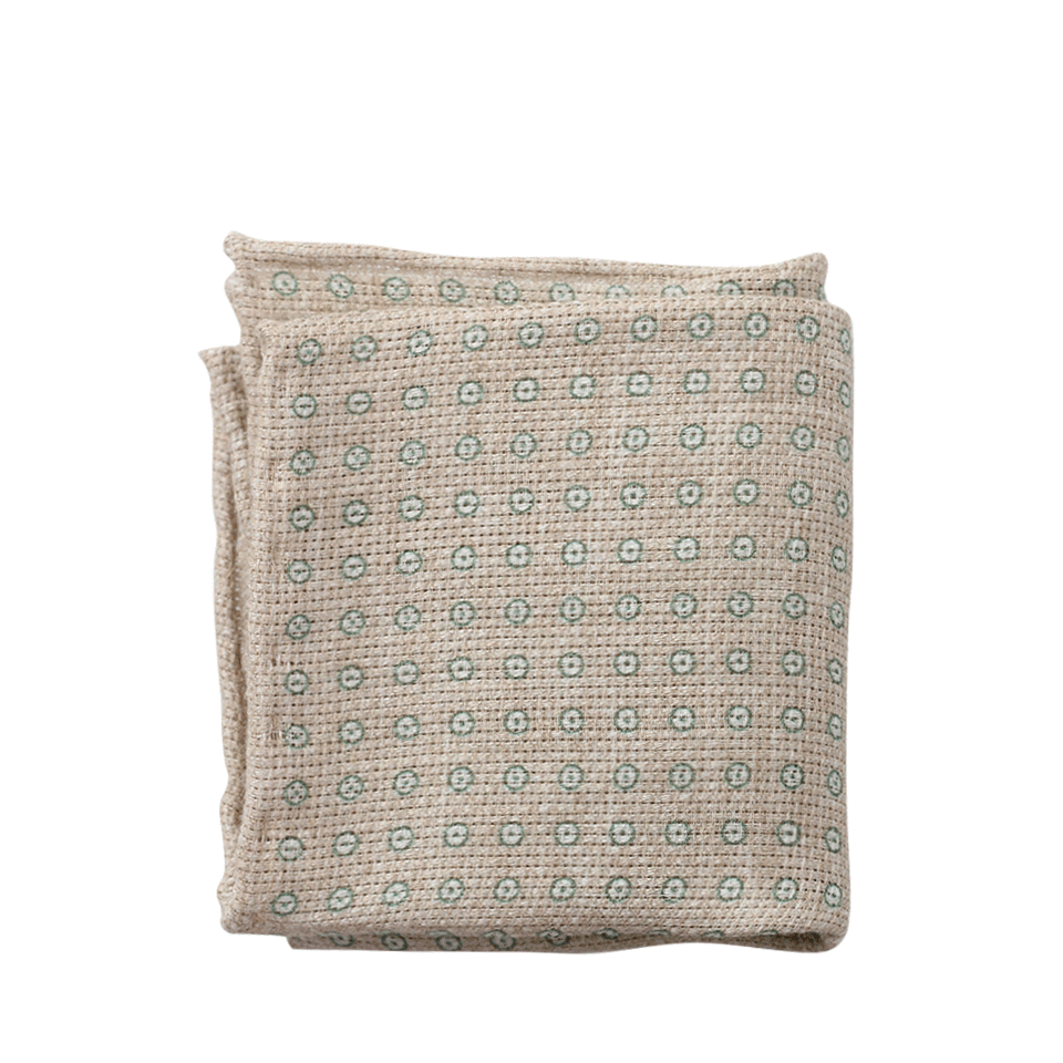 BRUNELLO CUCINELLI-Tiny Circle Pocket Square-NATURAL