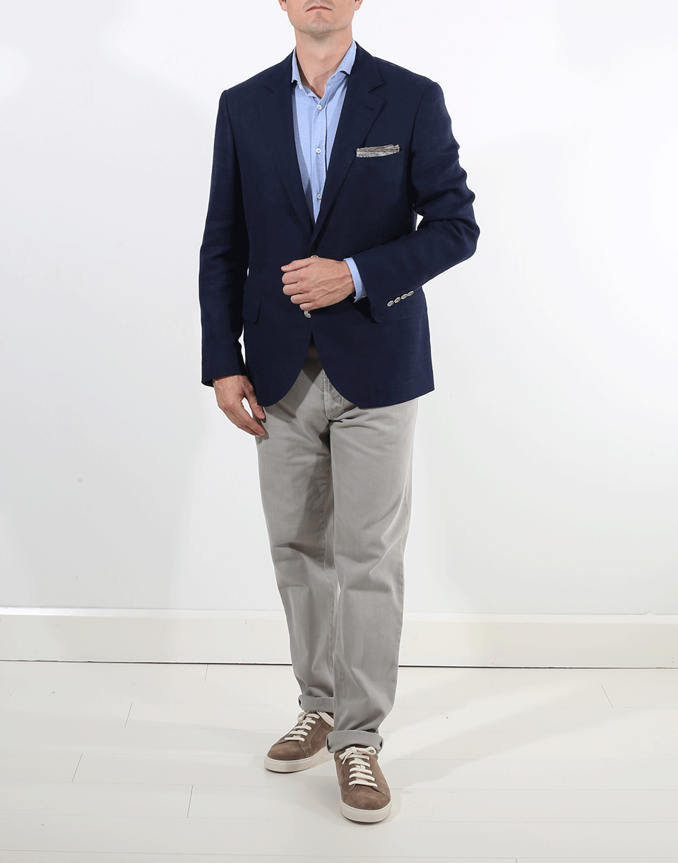 BRUNELLO CUCINELLI-Linen Metal Button Jacket-