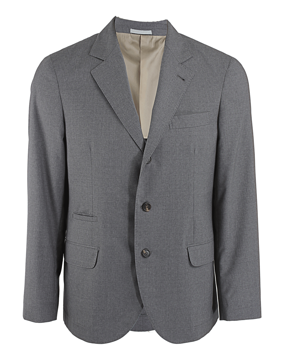 BRUNELLO CUCINELLI-Grey Travel Blazer-